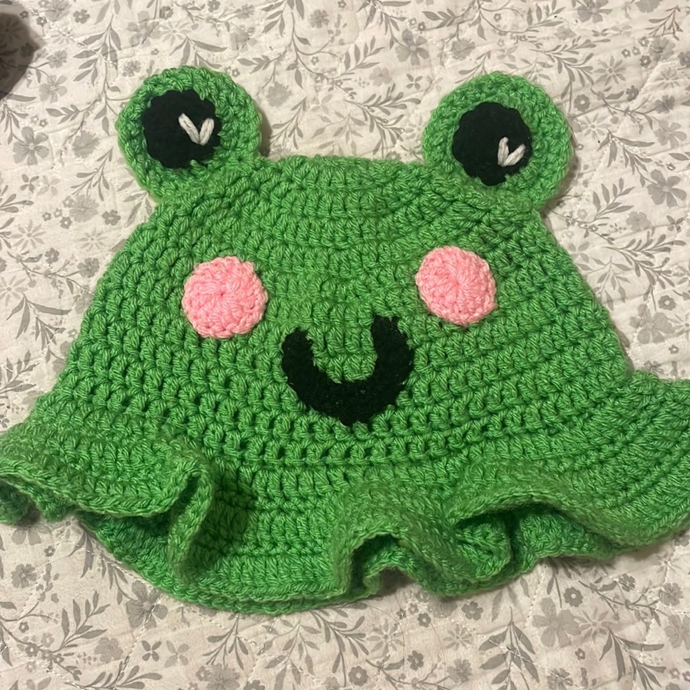 Crocheted Frog Hat